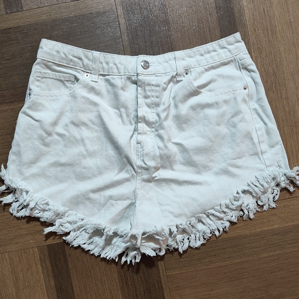 Wild Fable White Frayed Hem Jean Shorts